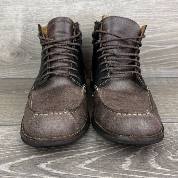 Timberland Earthkeepers 73173 Men's Sz 8.5M Black Brown Leather Mid Chukka Boots - Picture 2 of 12